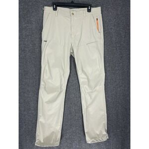 Howler Bros Shoalwater Tech Pants Men's 34x32 Beige Stretch Nylon Trousers